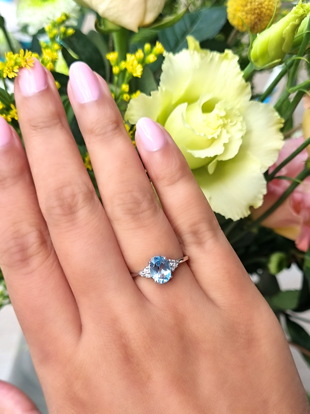 Sky Blue Topaz Ring in Sterling Silver