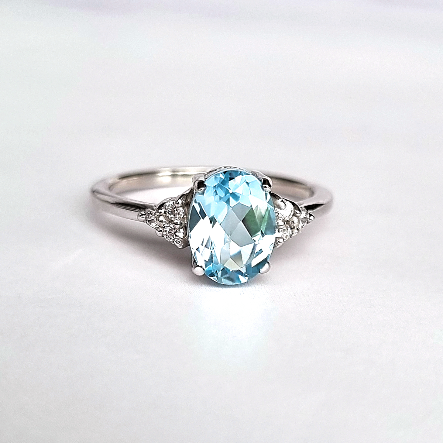 Sky Blue Topaz Ring in Sterling Silver