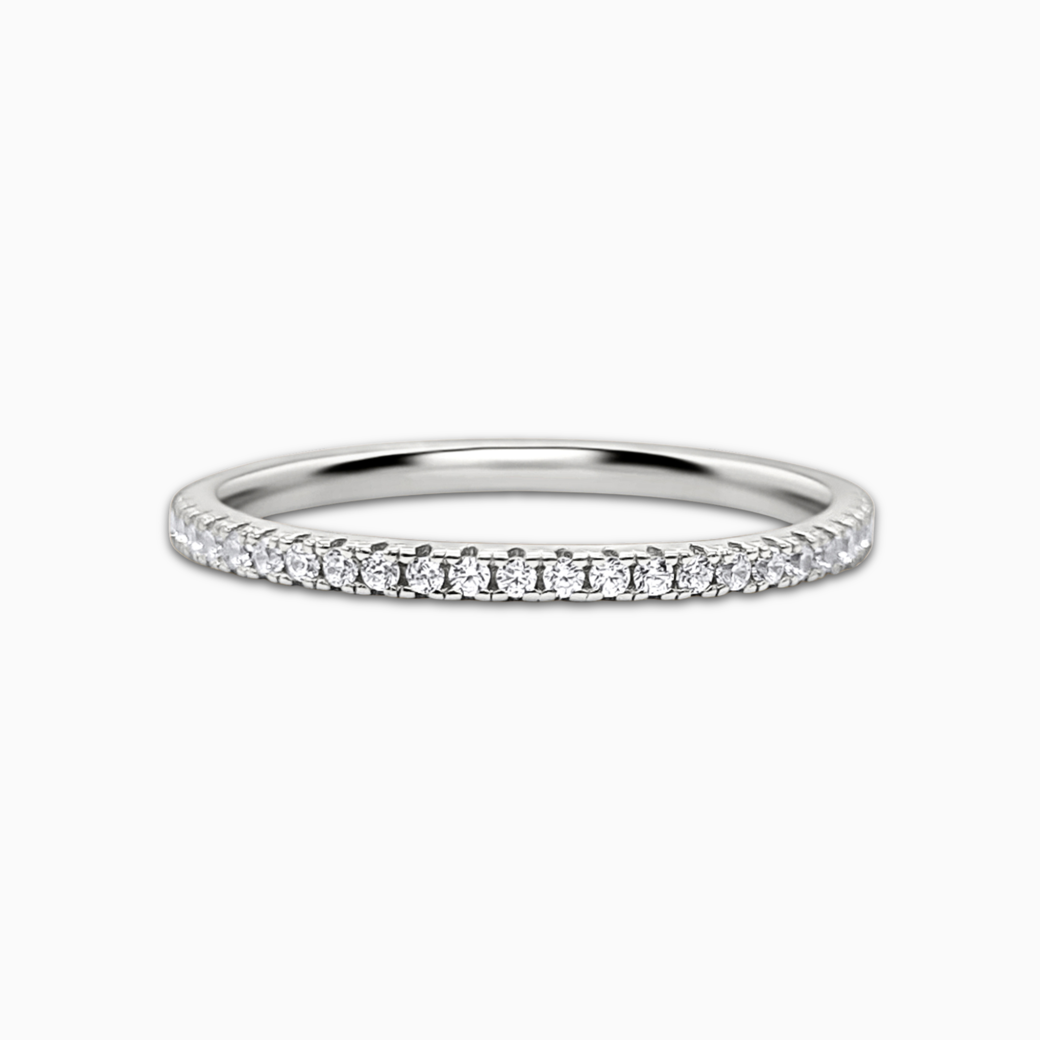 Bague d'éternité fine (1,2 mm) en argent sterling