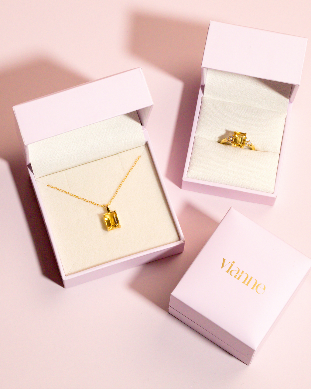 Komplettes Set – Amethyst-Schmuckset in 18-karätigem Gold Vermeil