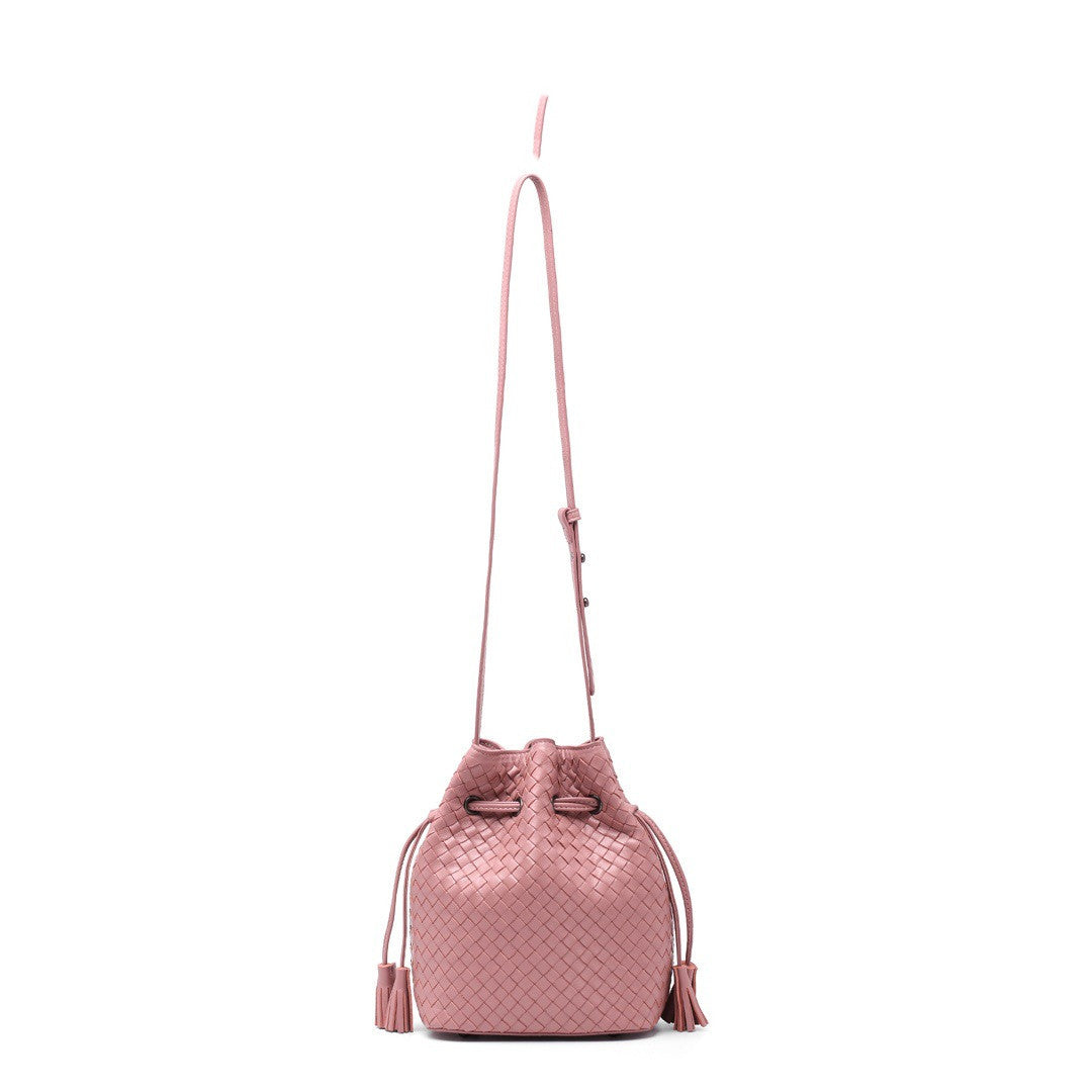 Sheepskin Hand Woven Vintage Bucket Bag
