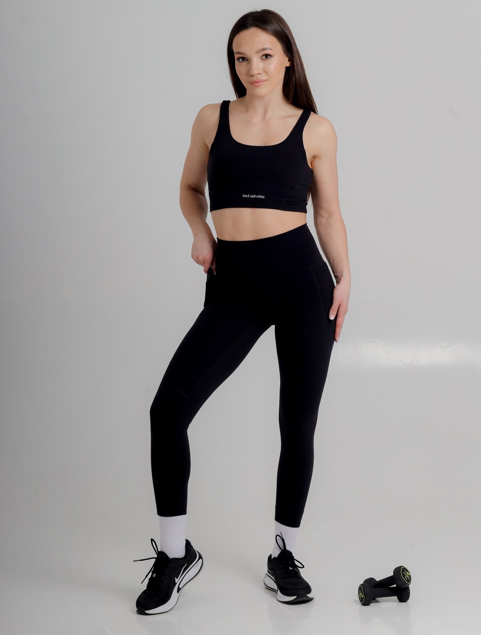 Active Black Leggings with Pockets - BECAMAS FASHION HUB