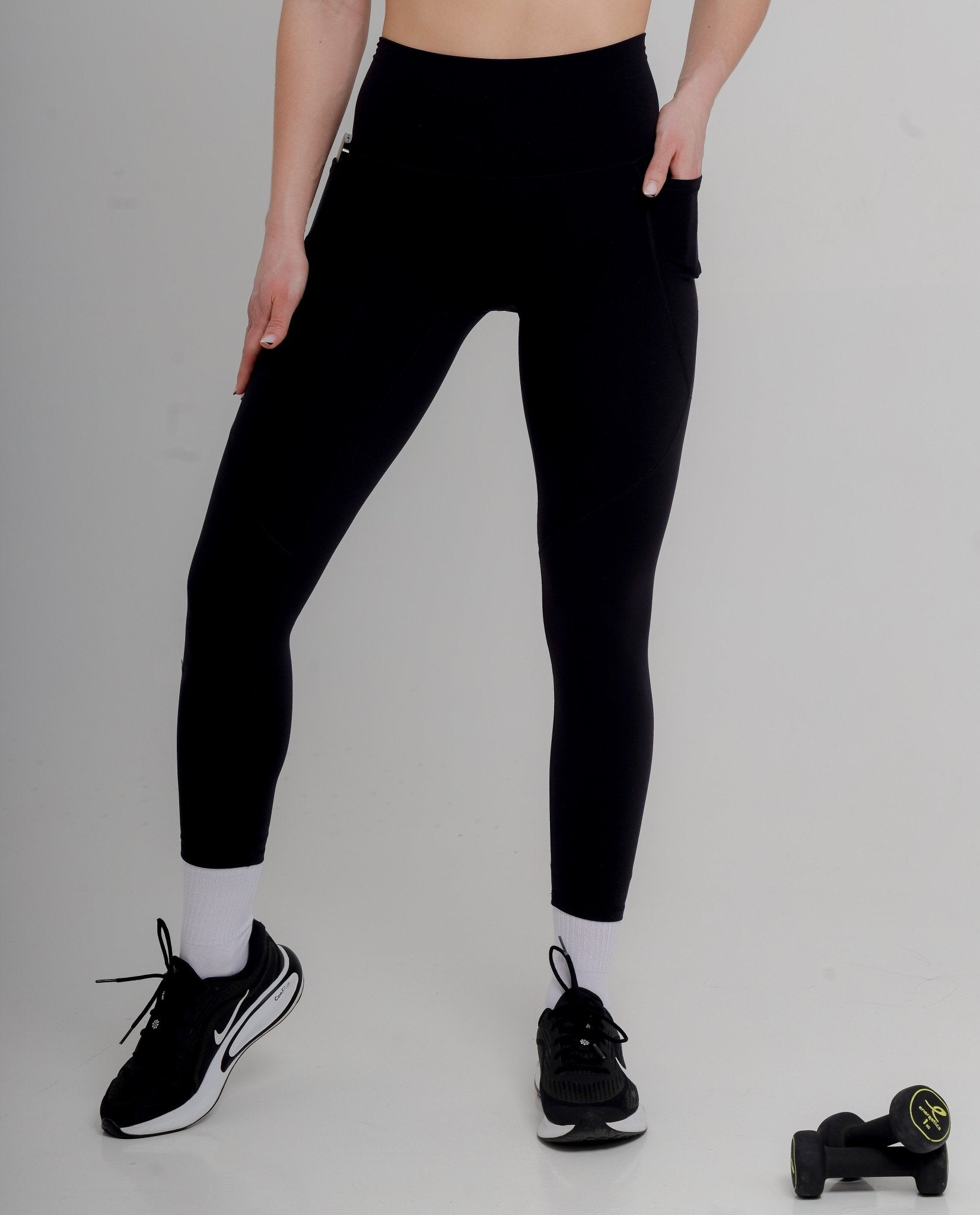 Active Black Leggings with Pockets - BECAMAS FASHION HUB