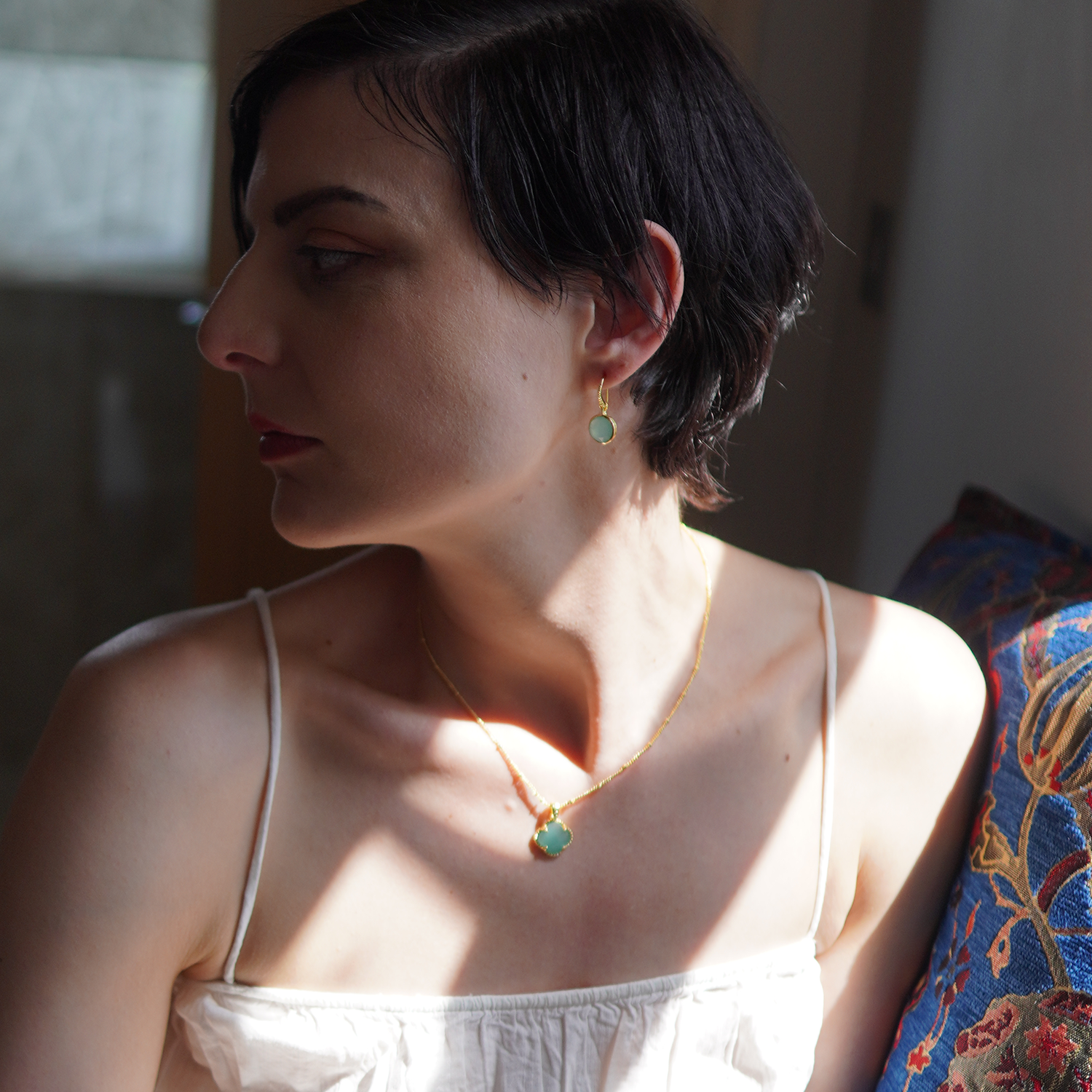 Collier Tyche en pierre précieuse Pariba Onyx