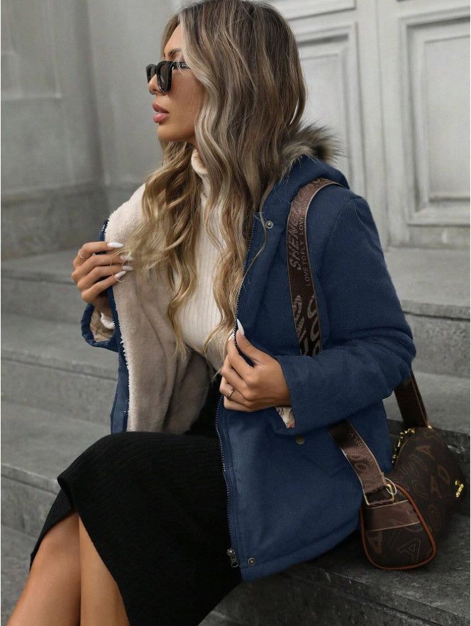 Aveloria Hooded Cinched Waist Casual ParkaPadded Insulated Polyfill Synthetic Insulation Winter Coat