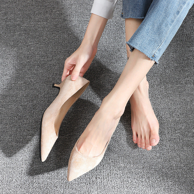 Black High Heels Women's Stiletto Work Shoes