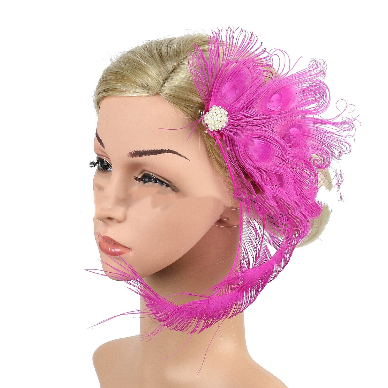 Bride Peacock Feather Headwear Party Ball Exaggerated Barrettes