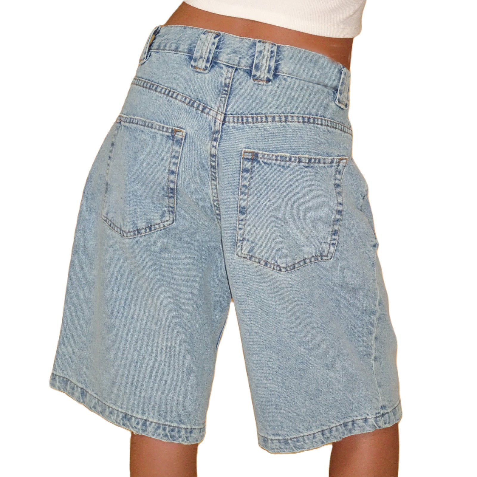 European And American Denim Shorts Bullet-free Fitted Figure Flattering Women's Pants