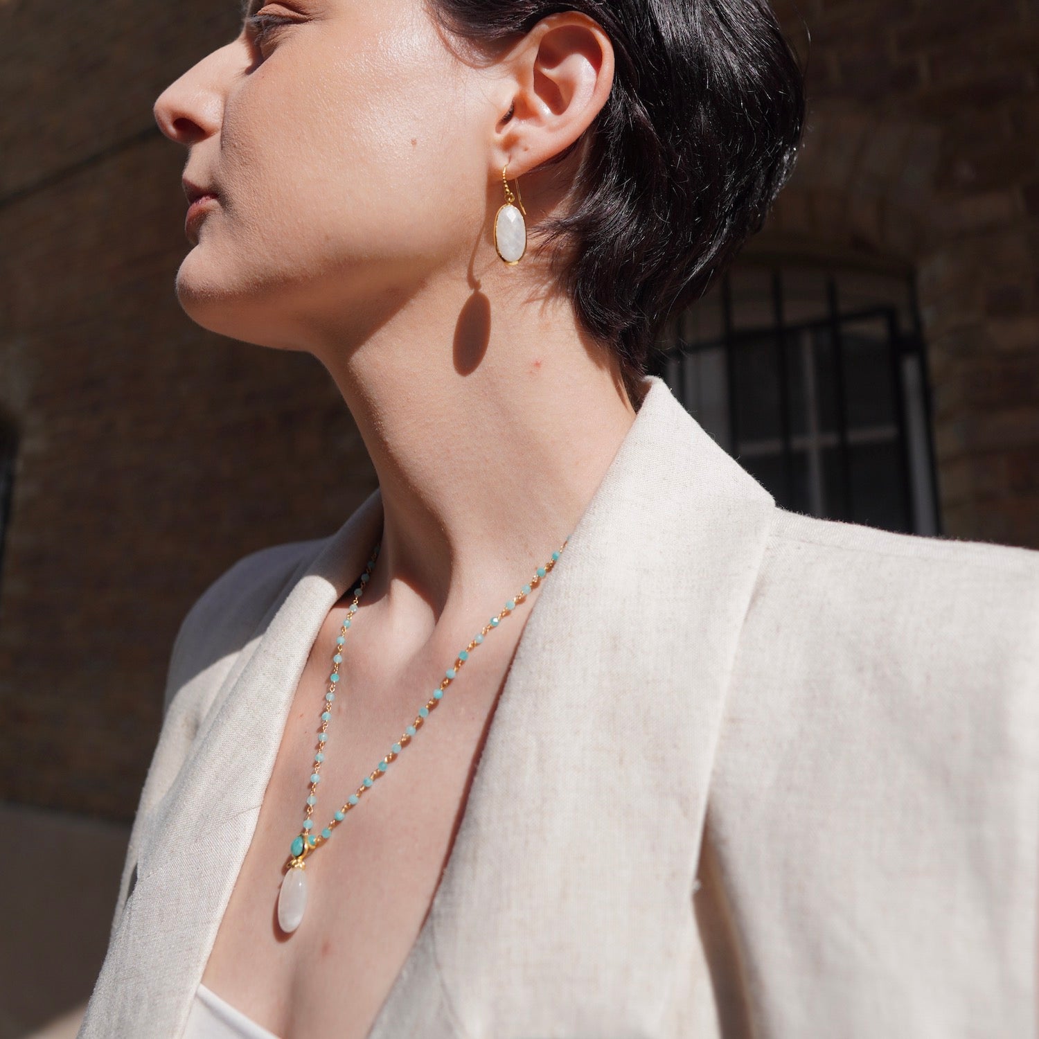 Boucles d'oreilles Charis ovales en rubis