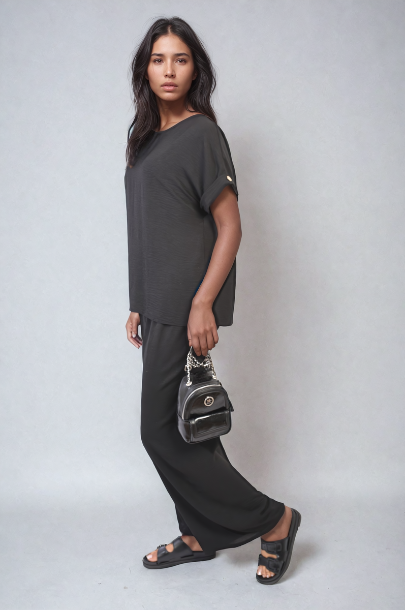 Ruffle Trim Sleeve Top