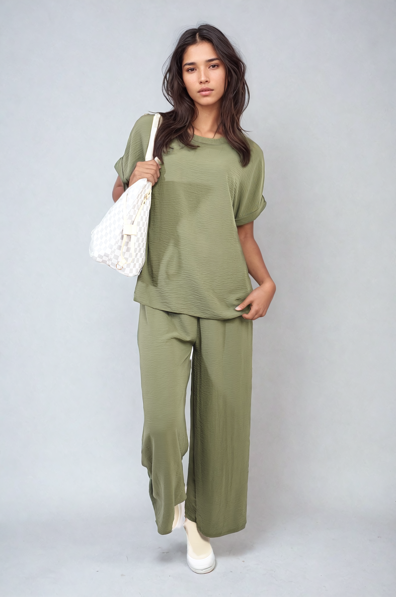 Ruffle Trim Sleeve Top