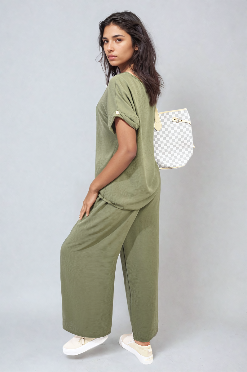 Ruffle Trim Sleeve Top