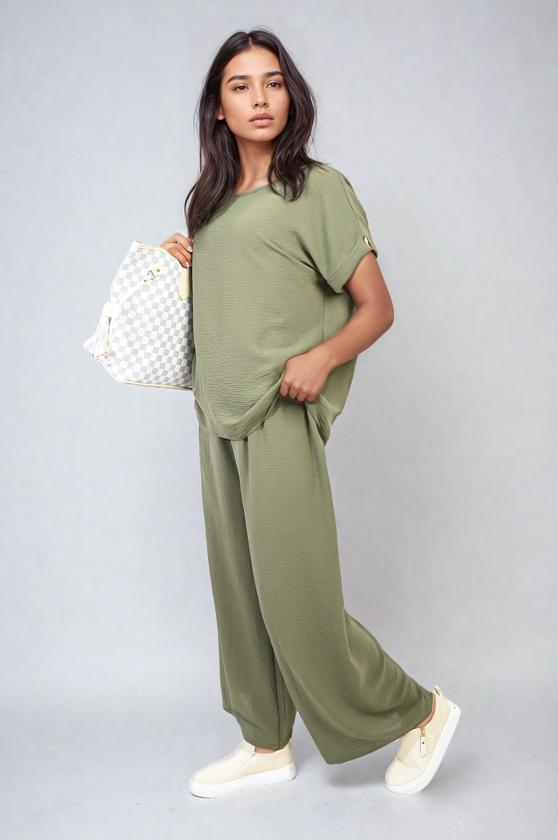 Ruffle Trim Sleeve Top