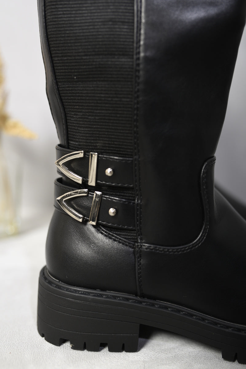 Double Buckle Kids Boots