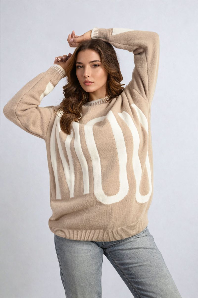 Amour Graphic Long Sleeve Knit