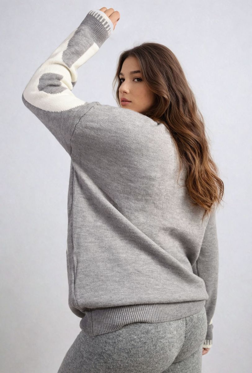 Amour Graphic Long Sleeve Knit