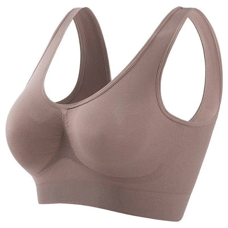 Women's S - 5XL Seamless Bra Push - Up Sports Bra Non - wire Crop Tops Solid Color Sexy Lingerie No Pads Breathable Female Brassiere - BECAMAS FASHION HUB
