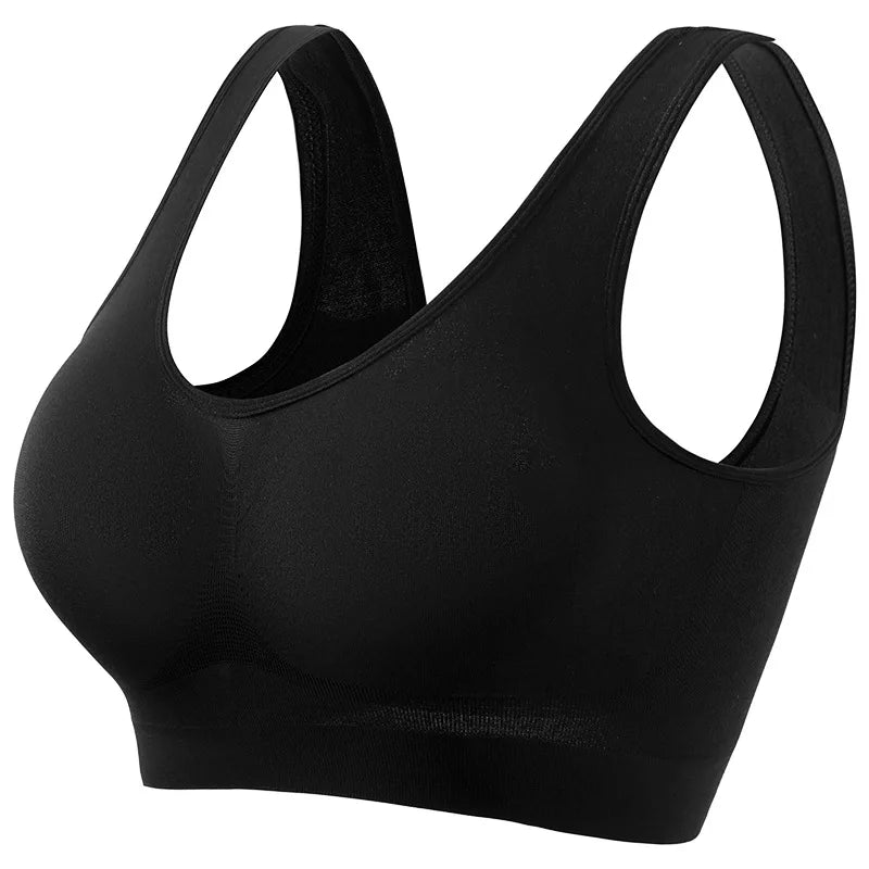 Women's S - 5XL Seamless Bra Push - Up Sports Bra Non - wire Crop Tops Solid Color Sexy Lingerie No Pads Breathable Female Brassiere - BECAMAS FASHION HUB